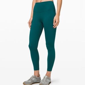Lululemon wunder under high rise tight nulux tight emerald size 8